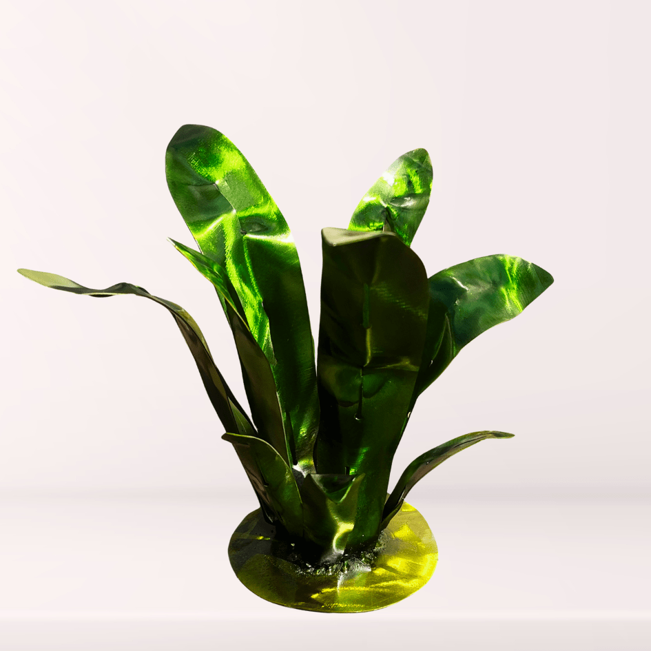 Artificial green plant on a white background